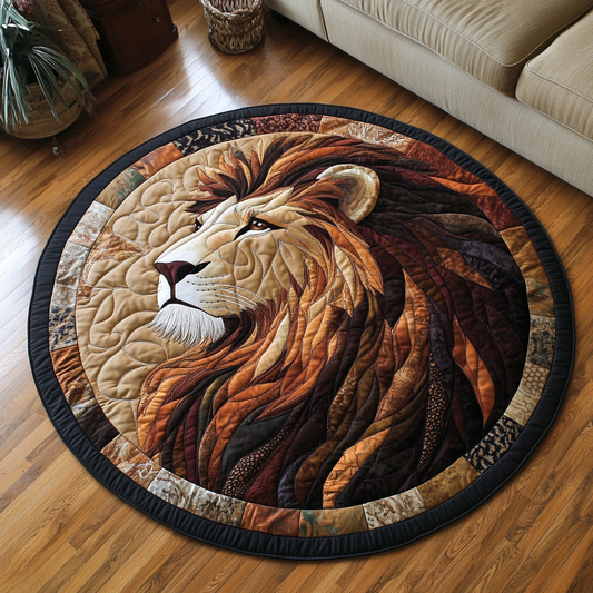 Golden Lion Quilted Round Mat NCU0DK7492