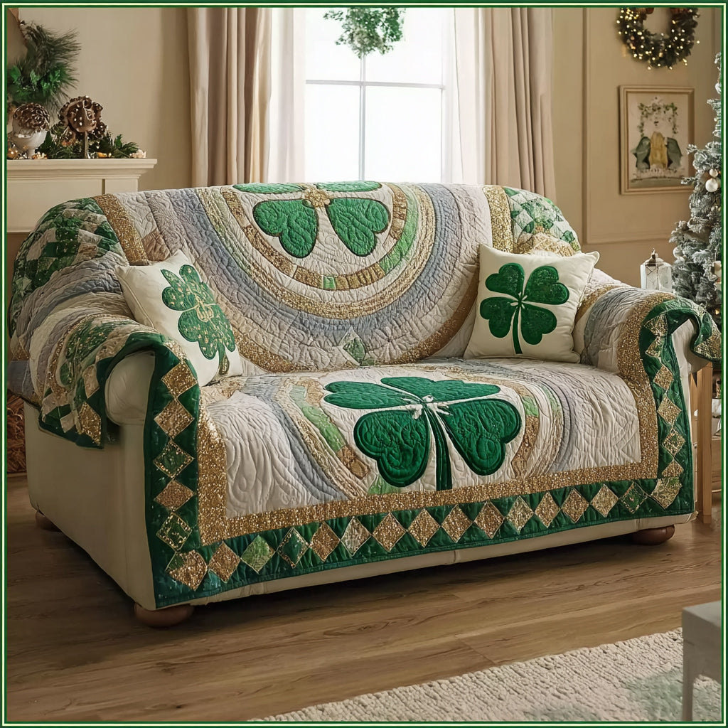 Golden Luck Aura Quilted Sofa Cover NCU0HH1644