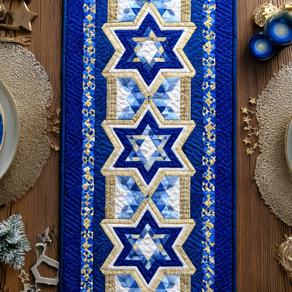 Golden Magen Quilted Table Runner NCU0NT12012
