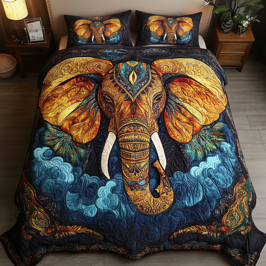 Golden Majesty 3-Piece Quilted Bedding Set NCU0NT3203