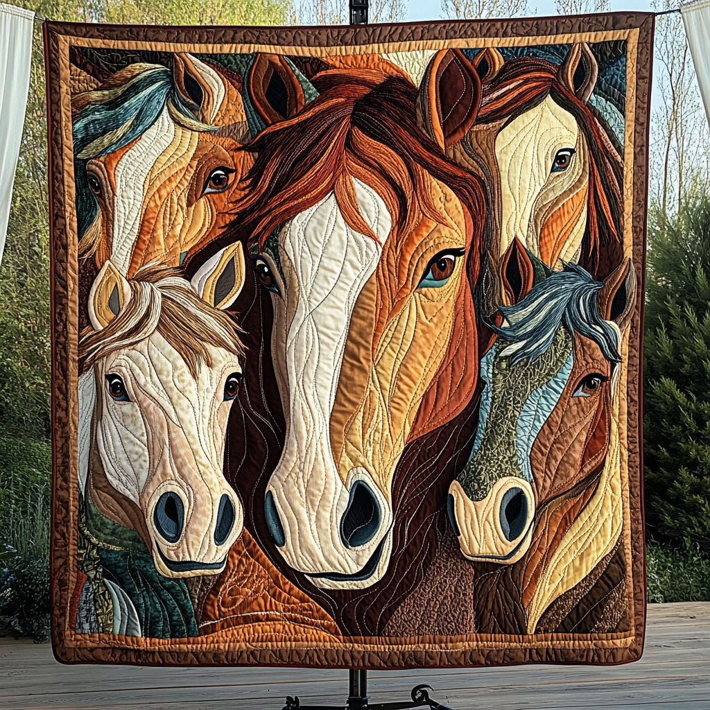 Golden Mane Quilted Blanket NCU0DK3885