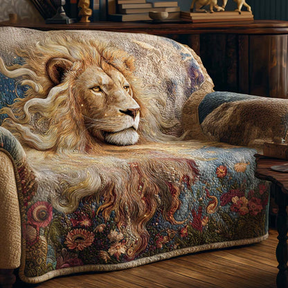 Golden Mane Quilted Sofa Cover NCU0NT11403