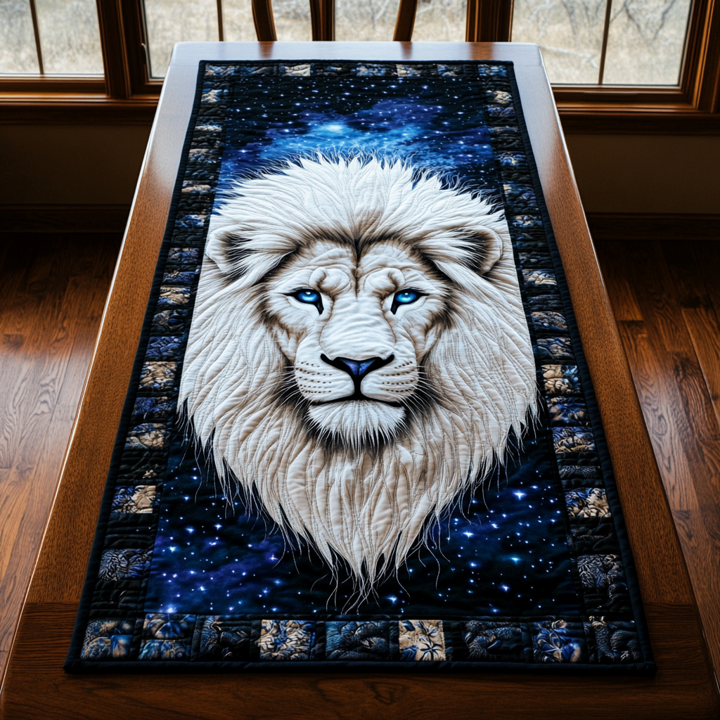 Golden Mane Quilted Table Runner NCU0DK7018