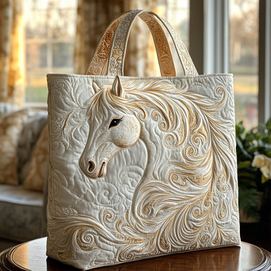 Golden Mane Quilted Tote Bag NCU0DV7050