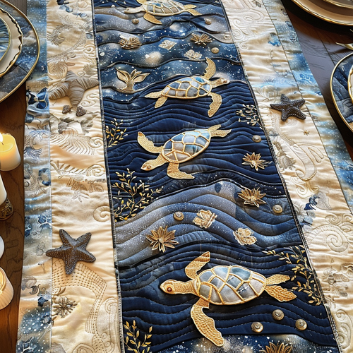 Golden Mariner Quilted Table Runner NCU0DV4510