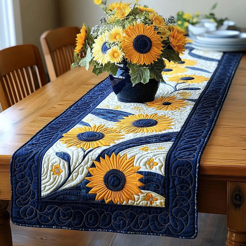 Golden Meadow Flow Quilted Table Runner NCU0PT5229