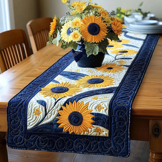 Golden Meadow Flow Quilted Table Runner NCU0PT5229