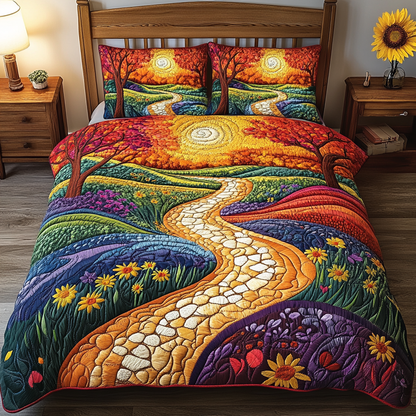 Golden Meadows 3-Piece Quilted Bedding Set NCU0VL1544