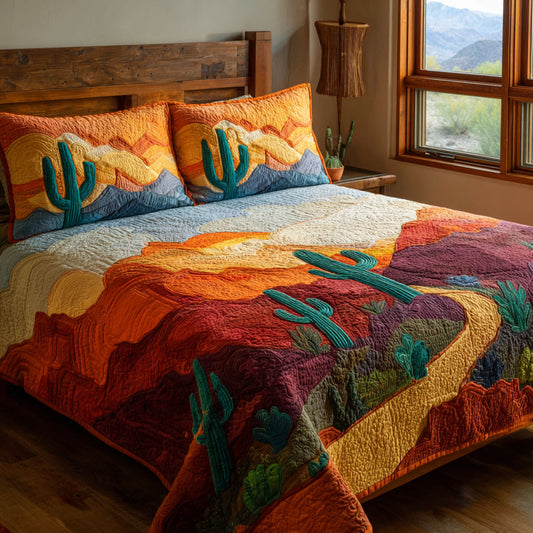 Golden Mesa 3-Piece Quilted Bedding Set NCU0DK12213