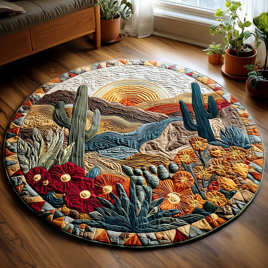 Golden Mesa Quilted Round Mat NCU0TV001
