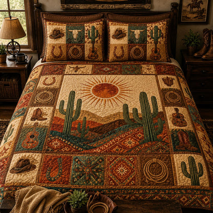 Golden Mesa Trails 3-Piece Quilted Bedding Set NCU0DV9772