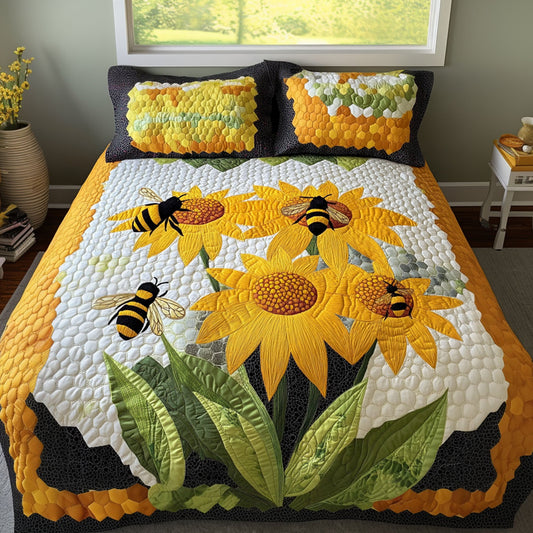 Golden Nectar 3-Piece Quilted Bedding Set NCU0PT6483