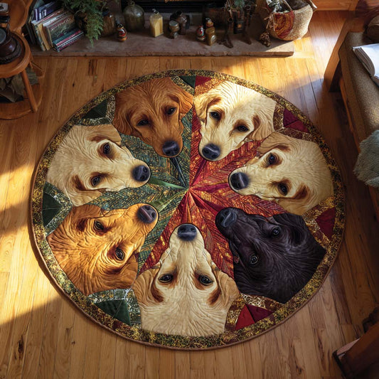 Golden Noel Ring Quilted Round Mat NCU0XD686
