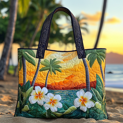 Golden Palm Quilted Tote Bag NCU0VL2750