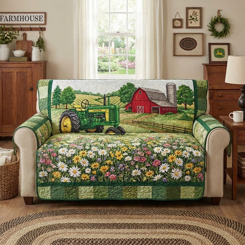 Golden Pastures Quilted Sofa Cover NCU0DV9539