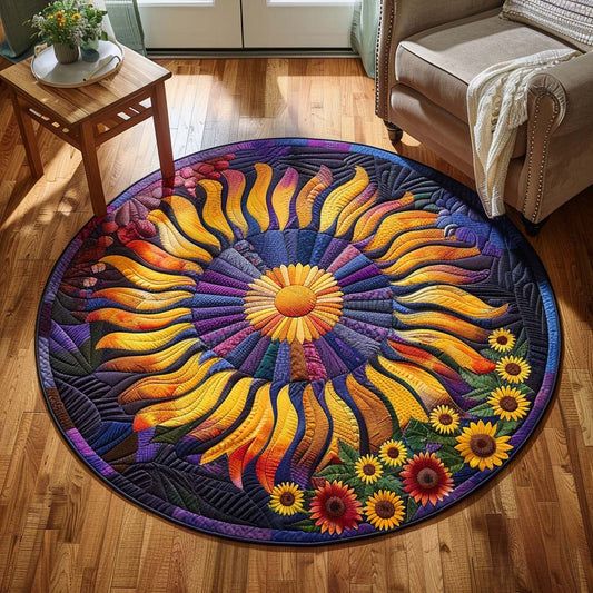 Golden Path Quilted Round Mat NCU0TD127