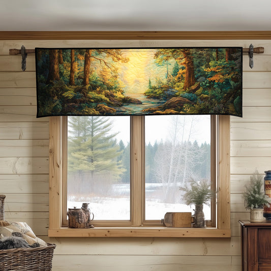 Golden Pathway Quilted Valance NCU0NT7171