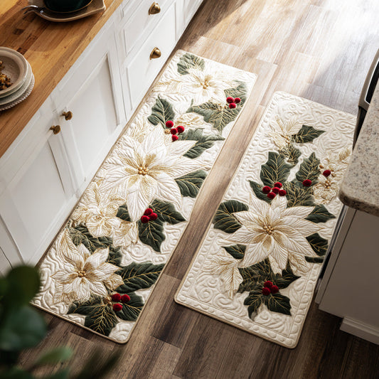 Golden Petal Holiday Kitchen Area Rug NCU0TD1726