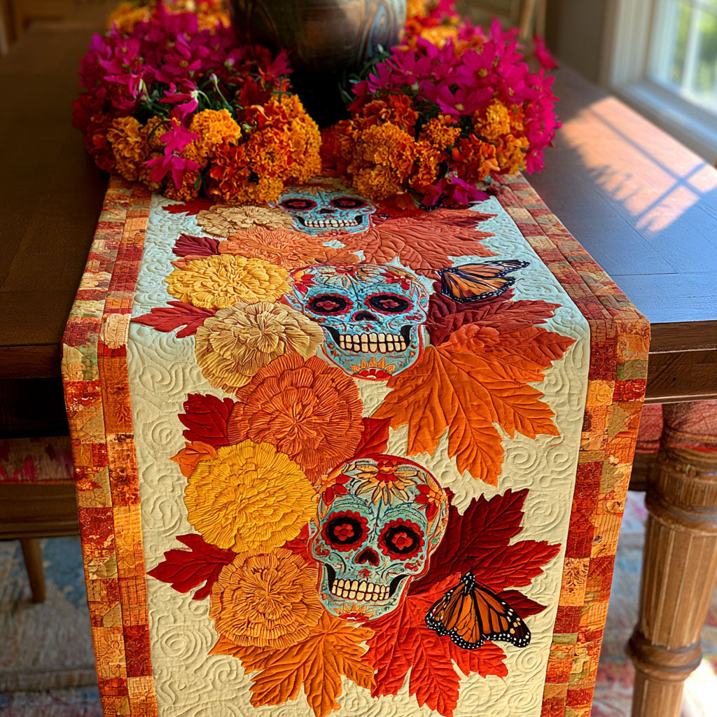 Golden Petal Spirits Quilted Table Runner NCU0PT12018