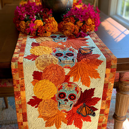 Golden Petal Spirits Quilted Table Runner NCU0PT12018