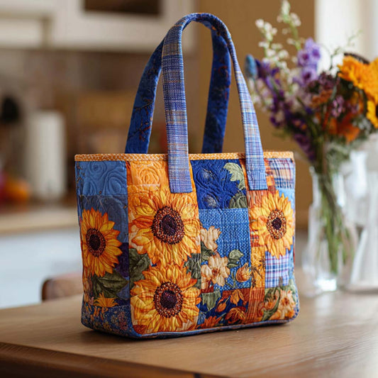 Golden Petals Quilted Tote Bag NCU0NT9043