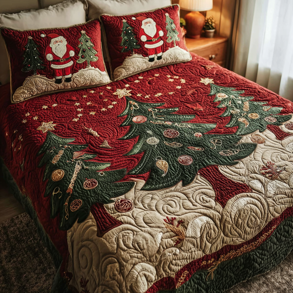 Golden Pines 3-Piece Quilted Bedding Set NCU0DK10458