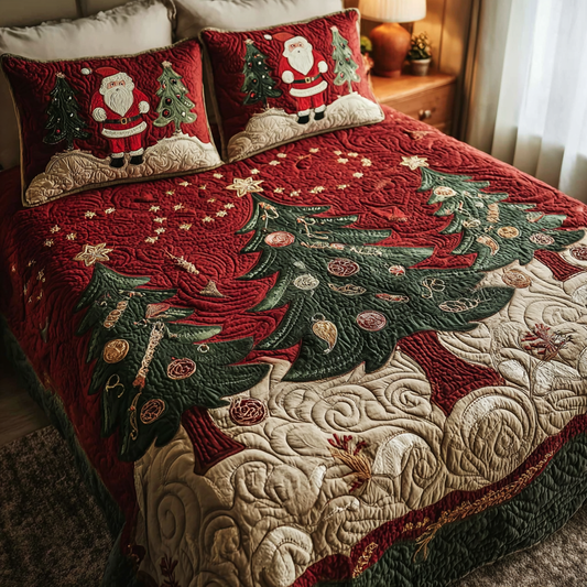 Golden Pines 3-Piece Quilted Bedding Set NCU0DK10458