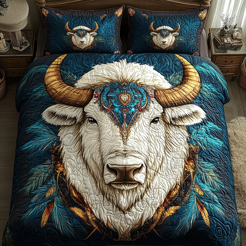 Golden Prairie 3-Piece Quilted Bedding Set NCU0DV2419