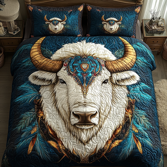 Golden Prairie 3-Piece Quilted Bedding Set NCU0DV2419