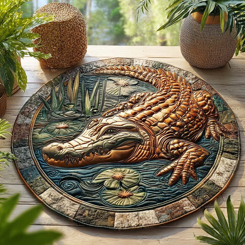 Golden Predator Quilted Round Mat NCU0XD1112