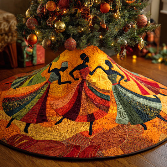 Golden Queen Christmas Quilted Tree Skirt NCU0TD1131