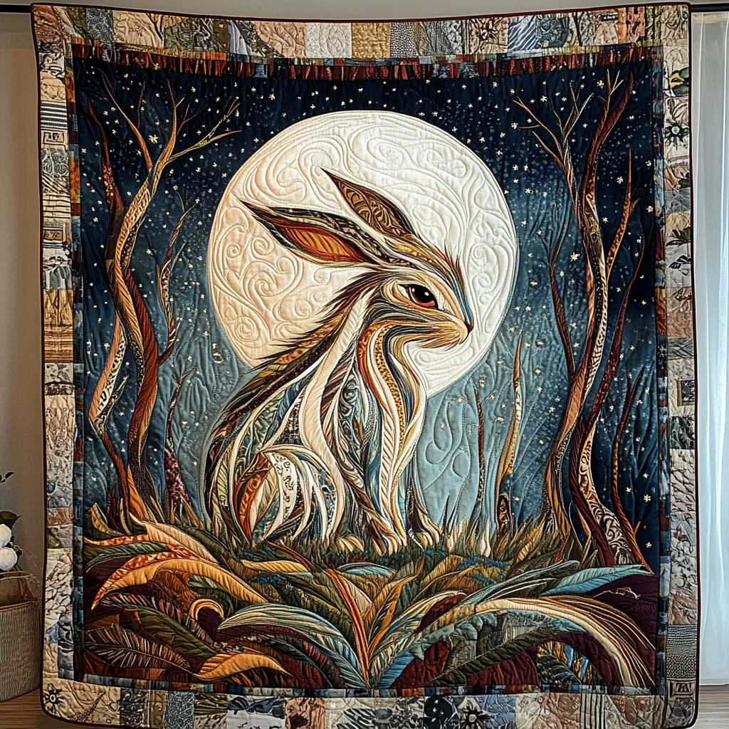 Golden Rabbit Quilted Blanket NCU0DK9774