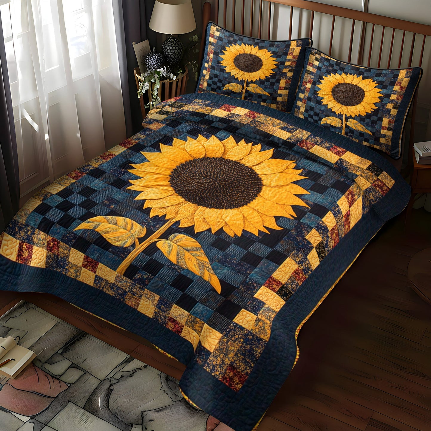 Golden Radiance 3-Piece Quilted Bedding Set NCU0NT3483