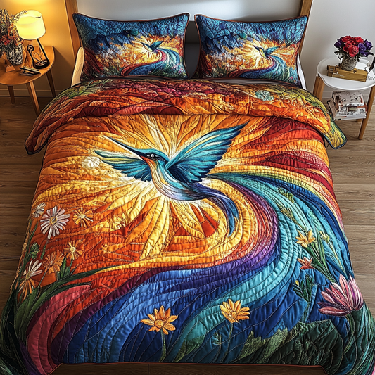 Golden Radiance 3-Piece Quilted Bedding Set NCU0VL1235