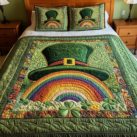Golden Rainbow 3-Piece Quilted Bedding Set NCU0PT3234