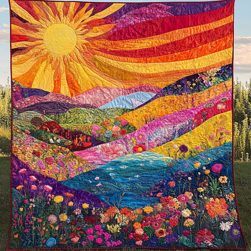 Golden Rays Quilted Blanket NCU0DV4437