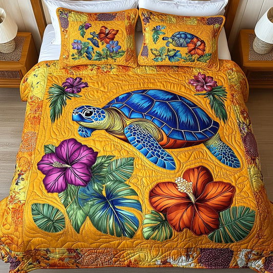 Golden Reef 3-Piece Quilted Bedding Set NCU0NT3968