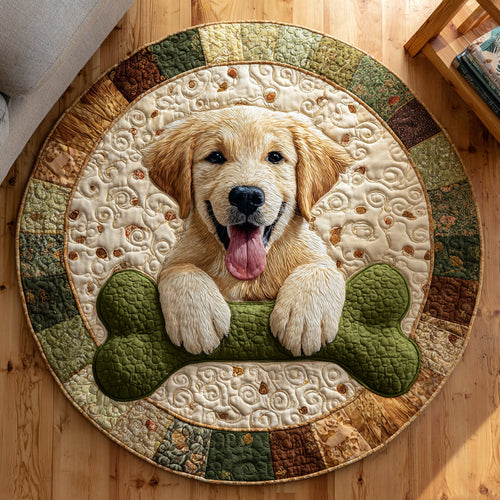Golden Retriever Bliss Quilted Round Mat NCU0HH1572