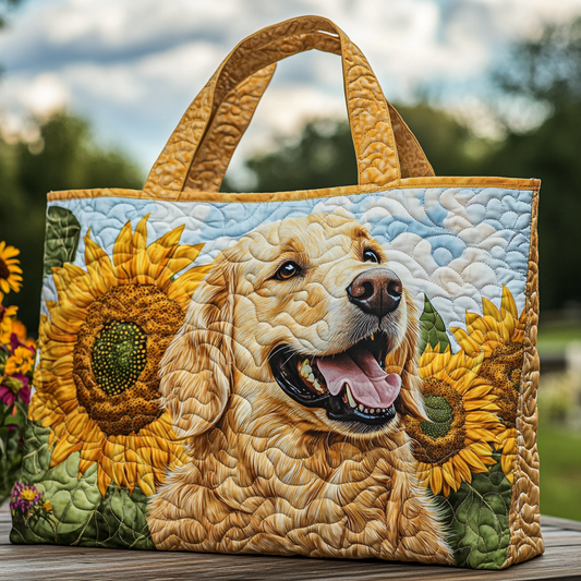 Golden Retriever Bliss Quilted Tote Bag NCU0DK9655