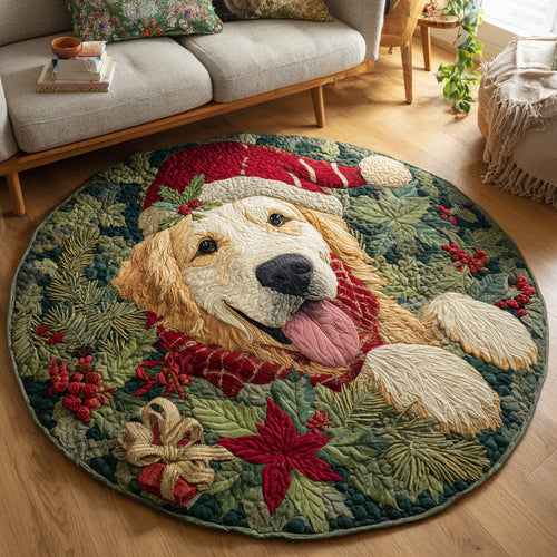 Golden Retriever Breakout Quilted Round Mat NCU0HH661