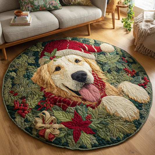 Golden Retriever Breakout Quilted Round Mat NCU0HH661