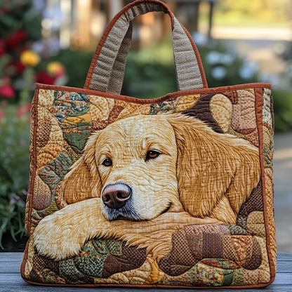 Golden Retriever Charm Quilted Tote Bag NCU0DK9653