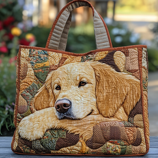 Golden Retriever Charm Quilted Tote Bag NCU0DK9653