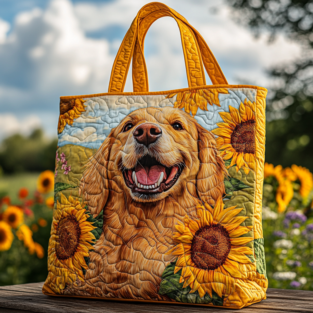 Golden Retriever Delight Quilted Tote Bag NCU0DK9656