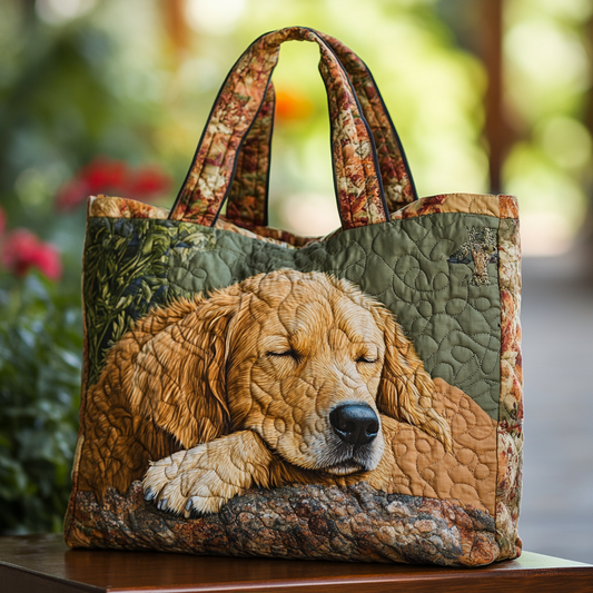 Golden Retriever Joy Quilted Tote Bag NCU0DK9651
