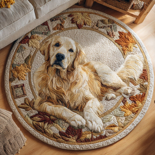 Golden Retriever Pure Quilted Round Mat NCU0HH1580
