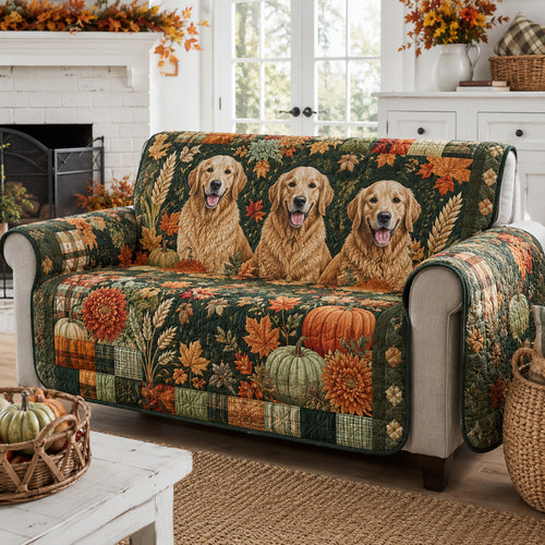 Golden Retriever Sanctuary Quilted Sofa Cover NCU0HH2101