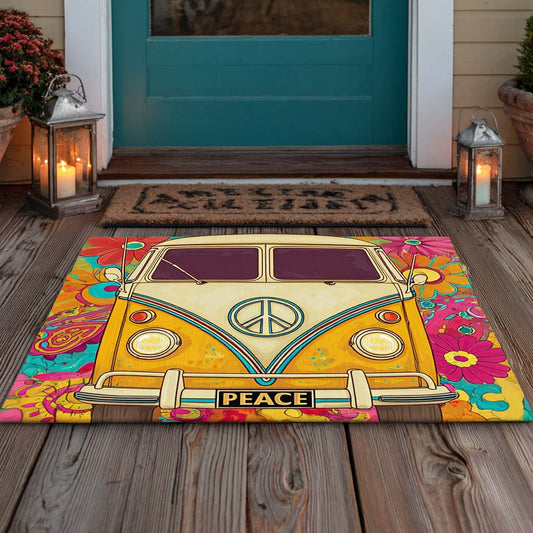 Golden Retro Van Doormat NCU0XD848