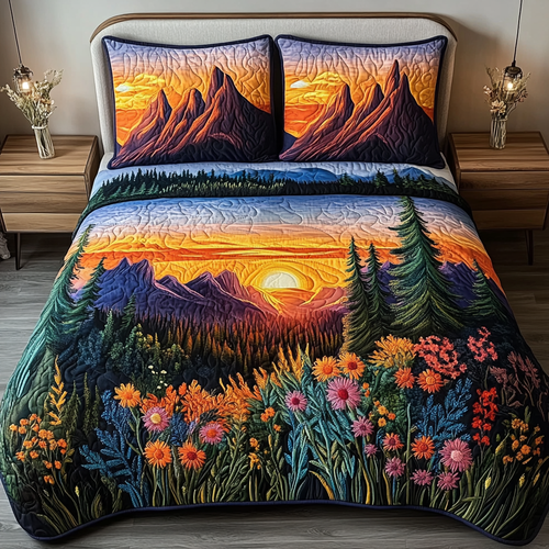 Golden Ridge 3-Piece Quilted Bedding Set NCU0VL2220