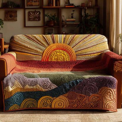 Golden Ridge Sunburst Quilted Sofa Cover NCU0XD2063